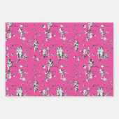 Cute Vintage Cupid Angels Floral Toile Pink Geschenkpapier Set (Vorderseite)