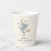 Cute Vintage Duck Storybook Baby Shower  Pappbecher (Vorderseite)