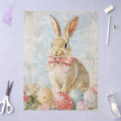 Cute Vintage Easter Bunny Decoupage Seidenpapier (Basteln)