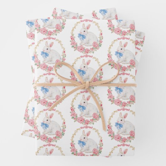 Cute Vintage Easter Bunny Gift Wrap Geschenkpapier Set (Beispiel)