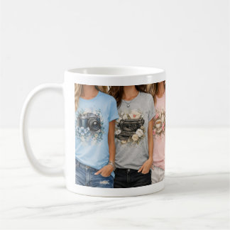Cute Vintage Floral Graphic GirlClassic Mug, 11 oz Kaffeetasse
