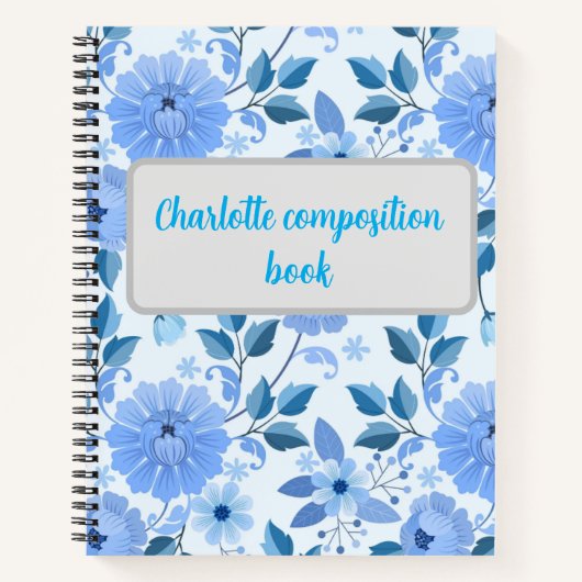 Cute vintage floral notebook  notizblock (Vorderseite)