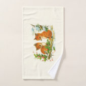 Cute Vintage Foxes Retro Christmas Handtuch (Handtuch)