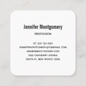 Cute Vintage Foxes Retro Christmas Quadratische Visitenkarte (Rückseite)