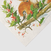 Cute Vintage Foxes Retro Christmas Seidenpapier (Ausschnitt)