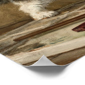 Cute Vintage Kitten Art, Name Poster (Ecke)