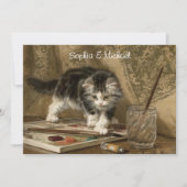 Cute Vintage Kitten Art, Names & Message (Vorderseite)