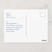 Cute Vintage Kitten Art, Names & Message Postkarte (Rückseite)