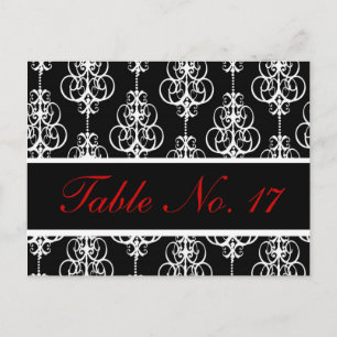 CUTE Vintage Postcard Table Number for Reception Postkarte