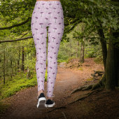 Cute Vintage Purple Mushroom Dream Pattern  Leggings