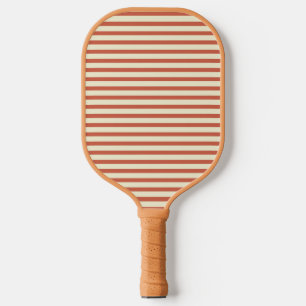 Cute Vintage Red and White Striped Pattern Pickleball Schläger