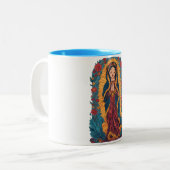 Cute Virgin of Guadalupe Coffee Mug Zweifarbige Tasse (Vorderseite Links)