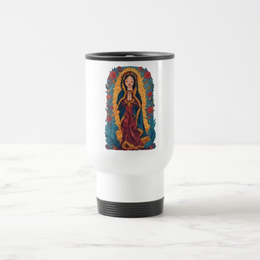 Cute Virgin of Guadalupe Travel Mug Reisebecher (Mittel)