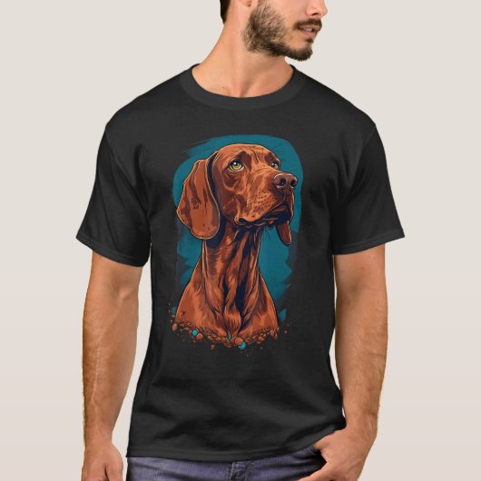 Cute Vizsla Dog on Vizsla  1 T-Shirt (Vorderseite)