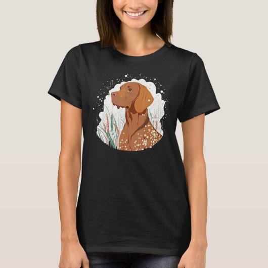 Cute Vizsla Dog on Vizsla Lover_3 T-Shirt (Vorderseite)