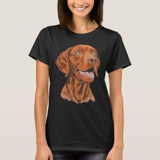 Cute Vizsla Dog on Vizsla T-Shirt (Vorderseite)