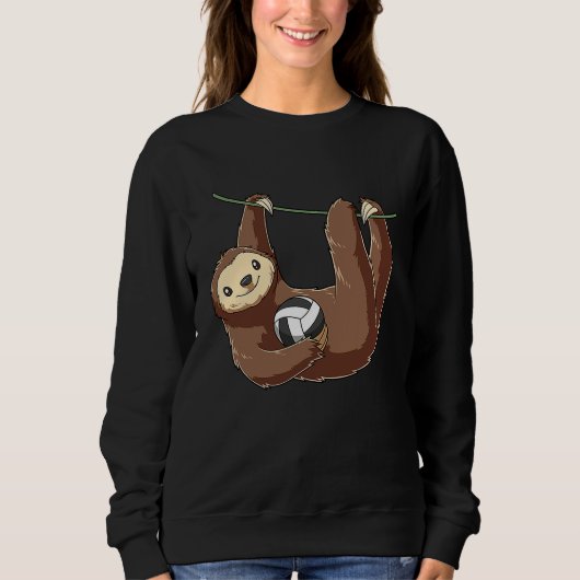 Cute Volleyball Sloth Sweatshirt (Vorderseite)