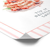 Cute Waffle Bar Bridal shower Poster (Ecke)