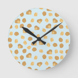 Cute Walnuts Nut Pattern Kitchen Decor Runde Wanduhr
