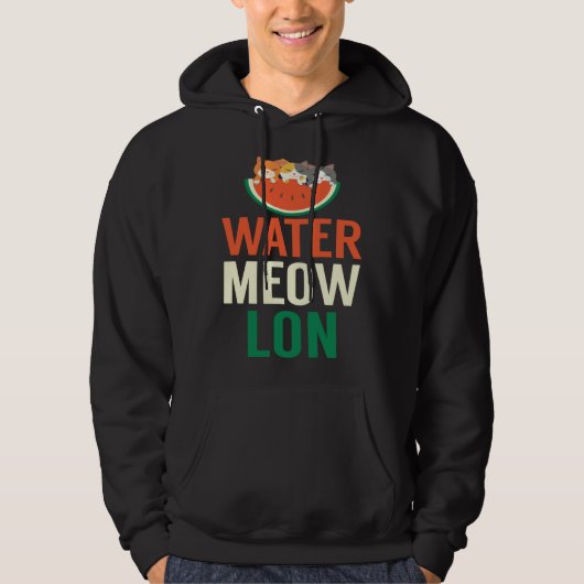 Cute Water Meow Leon Melon With Cats Melon Growers Hoodie (Vorderseite)
