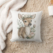 Cute Watercolor Baby Animals with Flowers Kissen (Decke)