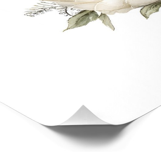 Cute Watercolor Baby Animals with Flowers Poster (Ecke)