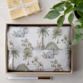 Cute Watercolor Baby Dinosaurs Seidenpapier (Geschenk)