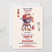 Cute Watercolor Baby Q Baby Shower Einladung (Vorderseite)