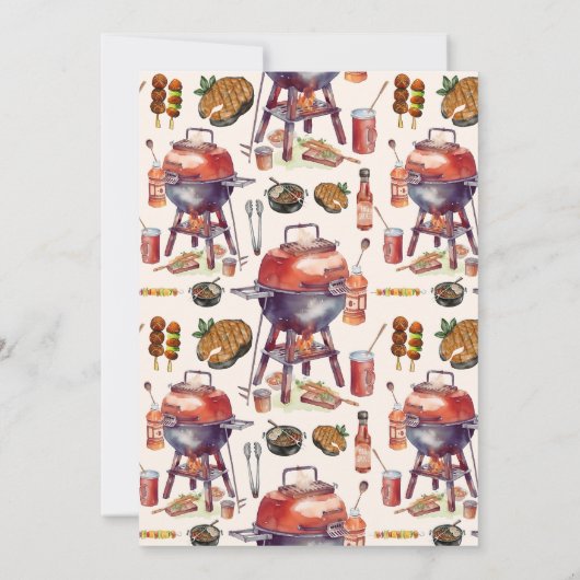 Cute Watercolor Baby Q Baby Shower Einladung (Rückseite)