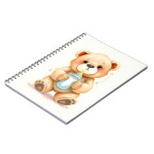 Cute Watercolor Baby Teddy Bear Illustration  Notizblock (Linke Seite)