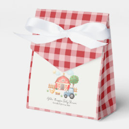 Cute Watercolor Barn Farm Animals Baby Shower Geschenkschachtel