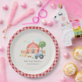 Cute Watercolor Barn Farm Animals Baby Shower  Pappteller (Party)