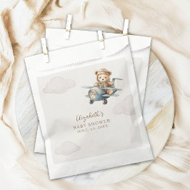 Cute Watercolor Bear Baby Shower party Geschenktütchen