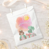 Cute Watercolor Bear Birthday Favor Box Geschenktütchen (Ausgeschnitten)