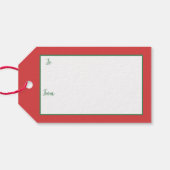 Cute watercolor birdhouse Christmas Holiday Geschenkanhänger (Rückseite Horizontal)