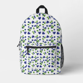 Cute Watercolor Blueberries Pattern Berry Bedruckter Rucksack