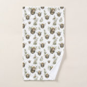 Cute Watercolor Bumblebee Design | Soft Pastel Bee Badhandtuch Set (Handtuch)