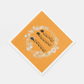 Cute Watercolor Bunny Floral Wreath Easter Lunch  Serviette (Ecke)