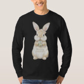 Cute Watercolor Bunny Merry Christmas T-Shirt (Vorderseite)