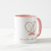 Cute Watercolor Bunny Rabbit Coffee - Personalized Tasse (VorderseiteRechts)