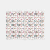 Cute Watercolor Bunny Seamless Pattern Fleecedecke (Vorderseite (Horizontal))