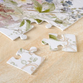 Cute Watercolor Bunny | Spring Flowers Puzzle (Seite)