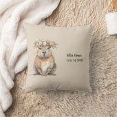 Cute Watercolor Capybara Kissen (Decke)