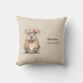 Cute Watercolor Capybara Kissen