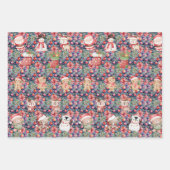 Cute Watercolor Christmas Wrapping Paper | Santa,  Geschenkpapier Set (Vorderseite)
