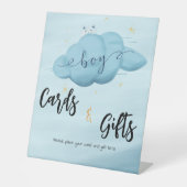 Cute Watercolor Cloud Baby Boy Cards & Gifts Sockelschild (Vorderseite)