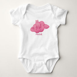 Cute Watercolor Cloud Baby Girl Baby Strampler