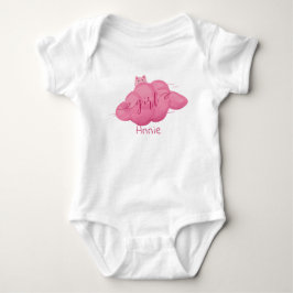 Cute Watercolor Cloud Baby Girl Baby Strampler