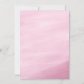 Cute Watercolor Cloud Baby Girl Shower Einladung (Rückseite)