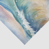 Cute Watercolor Crab on Beach Decoupage Seidenpapier (Detail)